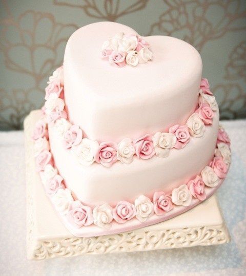 Shop for Creamy White Pink Wedding / Engagement Cake - Rajmahal