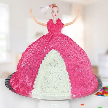 DOL001 - Barbie Doll Cake