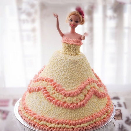 DOL003 - Charming Barbie Doll Cake