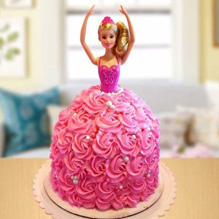 DOL006 - Glamorous Barbie Doll Cake