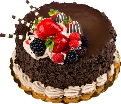 PRM016 - RICH CHOCOLATY CAKE WITH REAL FRUITS