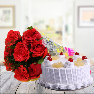 CCF004 - Touch of Romance Cake and Flower