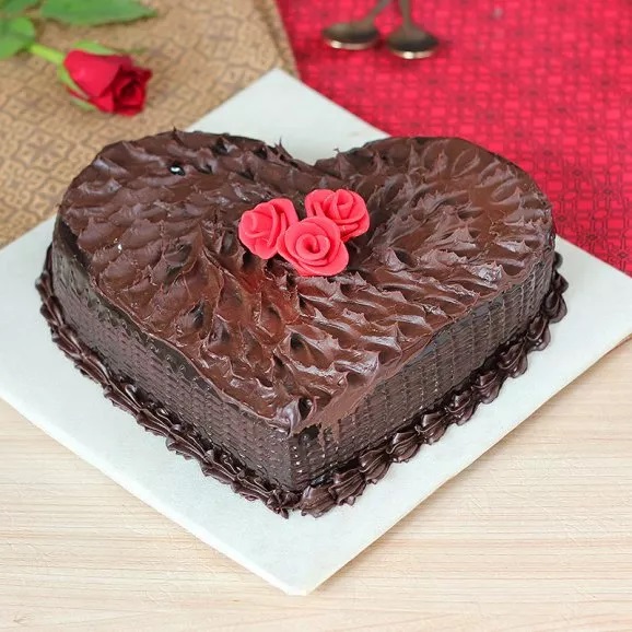 VAL078 - Valentine day Heart Cake