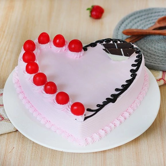 VAL081 - Valentine day Heart Cake