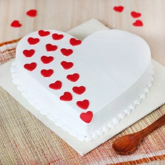 VAL082 - Valentine day Heart Cake