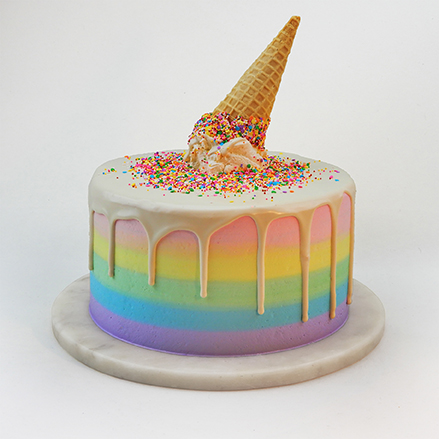 RBC016 - Cone Rainbow Cake